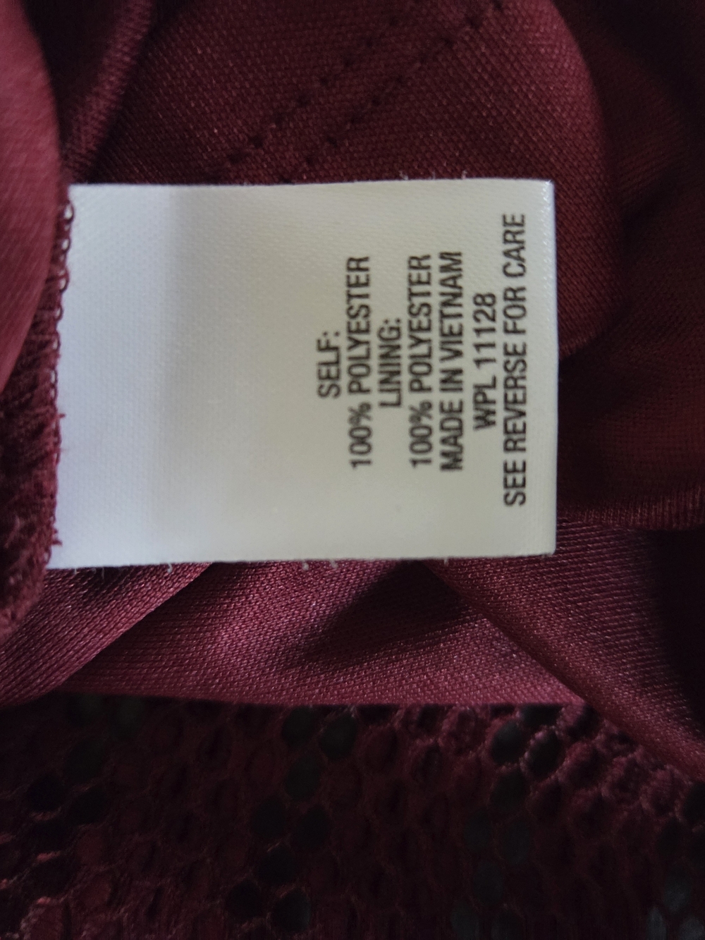 Ashley Graham x Beyond Clouds Maroon Striped Mesh Fit & Flare Dress - Size 14 - Picture 10 of 12